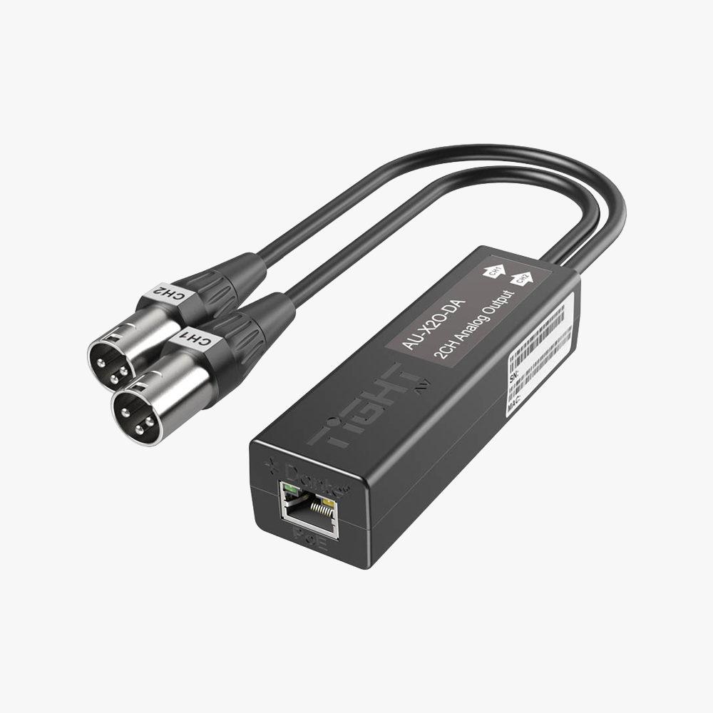 Dante 2-Channel XLR Output Adapter – Tight AV AU-X2O-DA