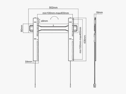 Wallmount Super Slim Fixed 400 MAX