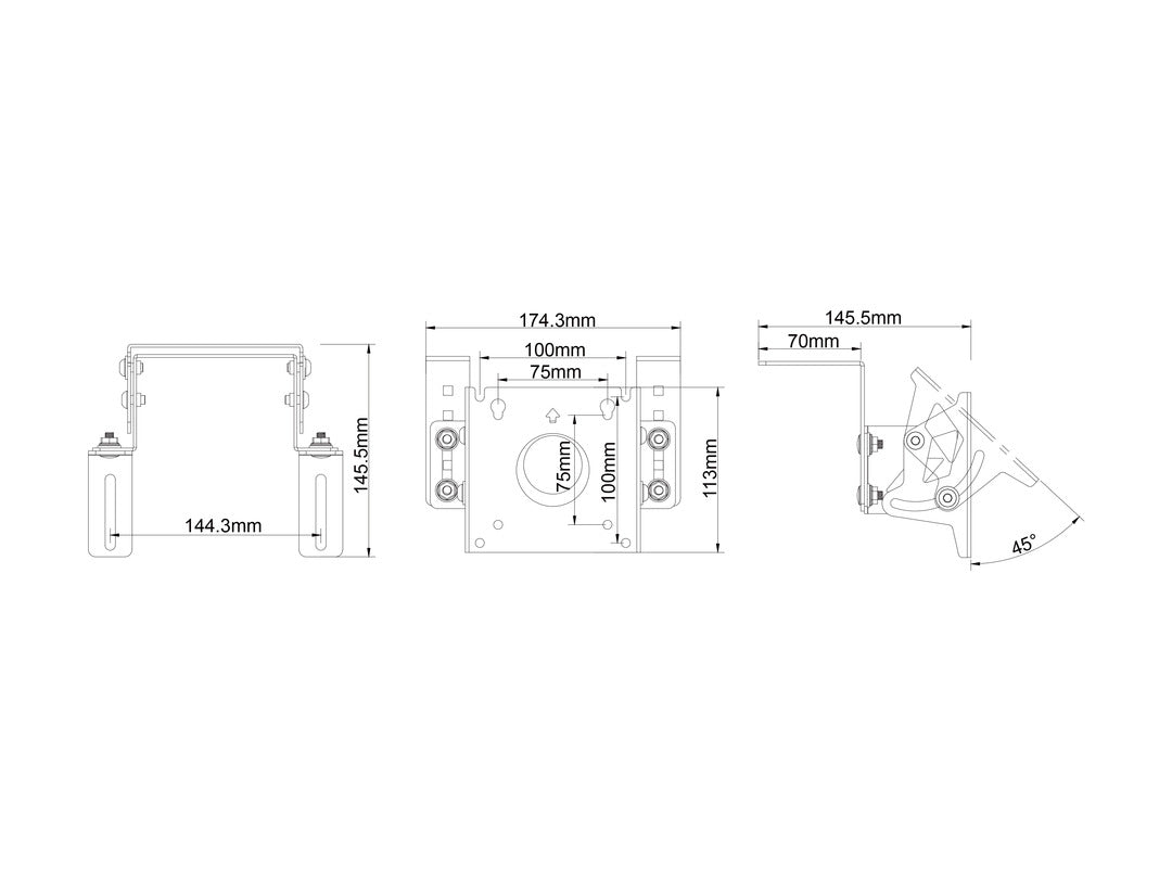 Wall and desk mount Pro Series 75x75 100x100, 39417 3.0