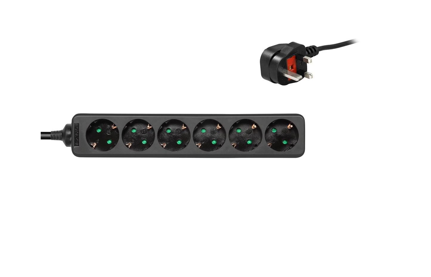 Power strip 6 sockets CEE, 250V 16A UK