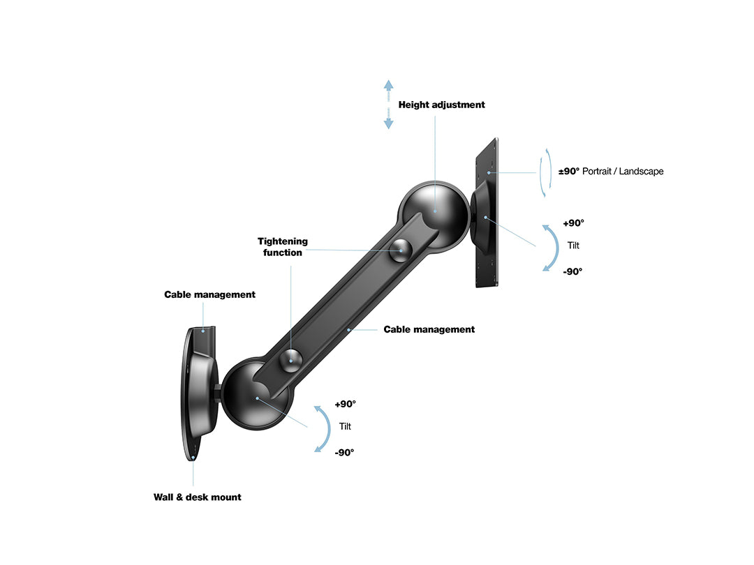 Desk and Wall Arm 75/100, 12673