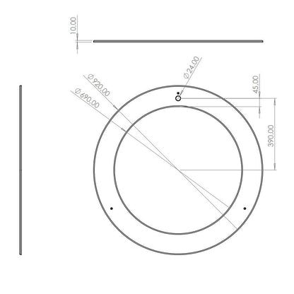 Decoration ring with selfie camera hole, Valchromat black