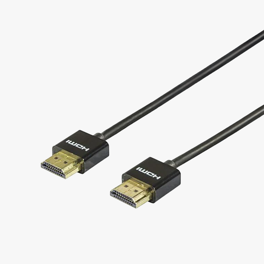 Thin HDMI cable, HDMI High Speed with Ethernet, black