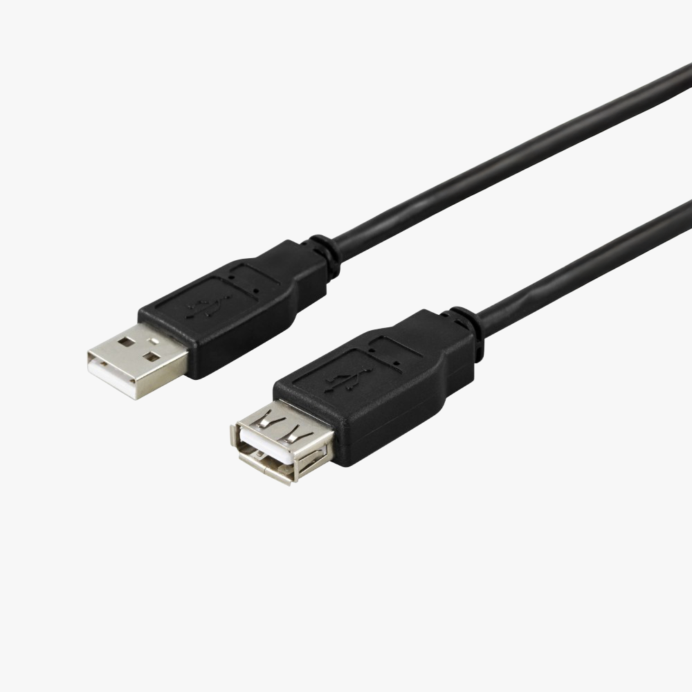 USB 2.0 extension cable pasiv, Type A male - Type A female, 5m black