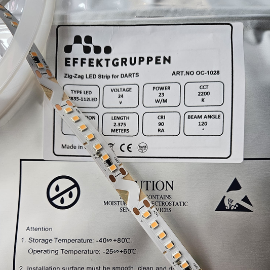 ZigZag LED strip for Darts, 2200K 22w/m  2,375m